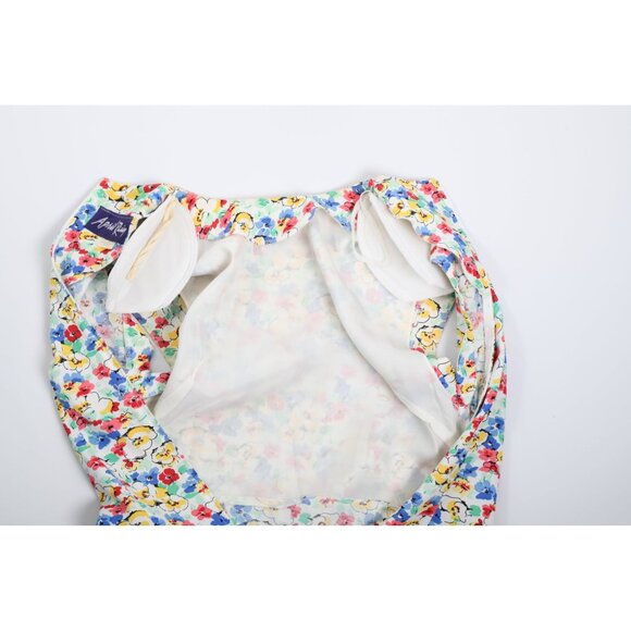 Vintage 1980s Does 40s Medium Floral Sleeveless Dress | by April Rain - Picture 8 of 10